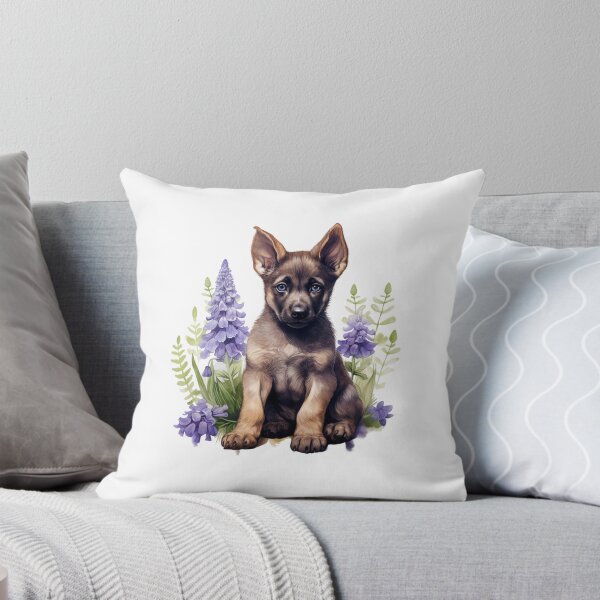 Item preview, Lupine Flower Puppy | Elegant Botanical Floral Art designed and sold by Mandayartstudio.
