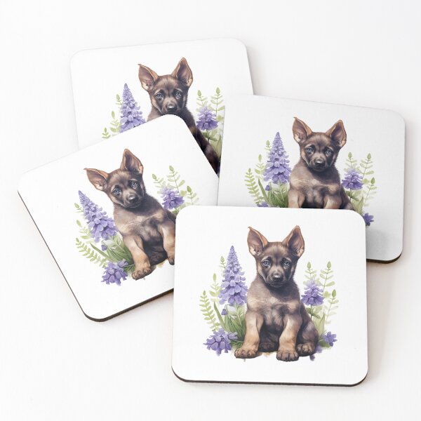 Item preview, Lupine Flower Puppy | Elegant Botanical Floral Art designed and sold by Mandayartstudio.