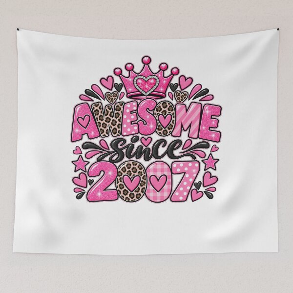 Item preview, Awesome Since 2007 Born In 2007 Birthday designed and sold by drawwiika+44.