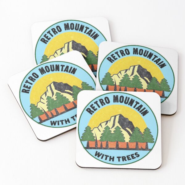 Item preview, Retro mountain with trees  vintage Art designed and sold by Expressions-Sel.
