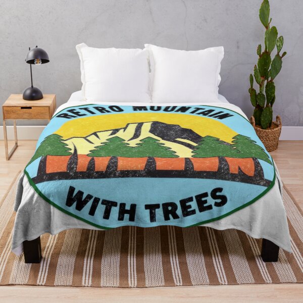Item preview, Retro mountain with trees  vintage Art designed and sold by Expressions-Sel.