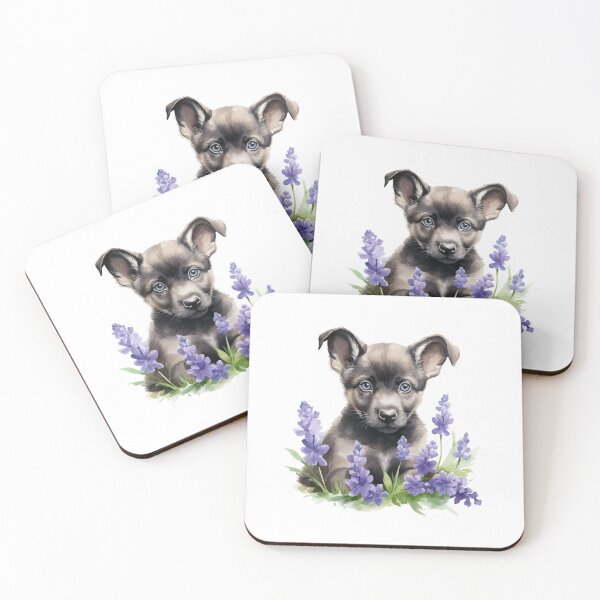 Item preview, Lupine Flower Puppy | Elegant Botanical Floral Art designed and sold by Mandayartstudio.
