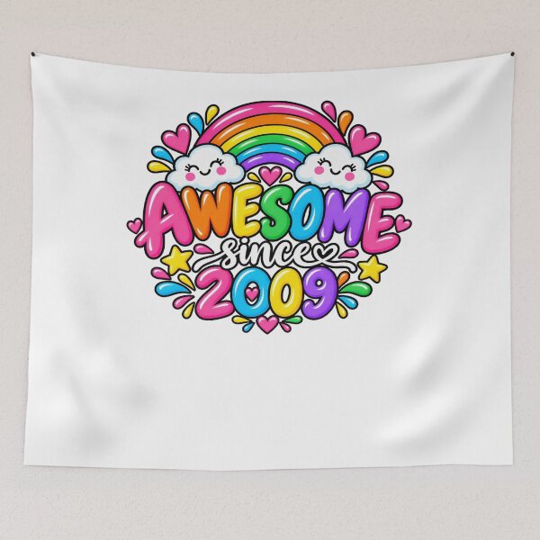 Item preview, Awesome Since 2009 Birthday Year Kids Gift designed and sold by drawwiika+44.