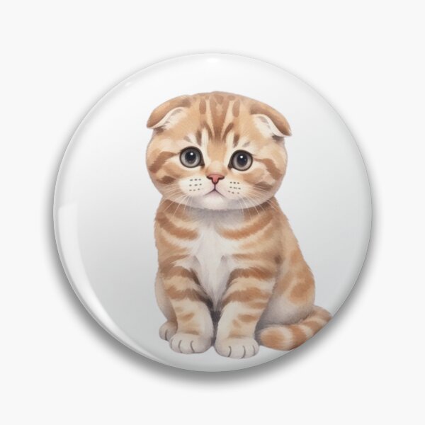 Item preview, Adorable Scottish Fold Kitten Watercolour Illustration designed and sold by made by Golightly x.