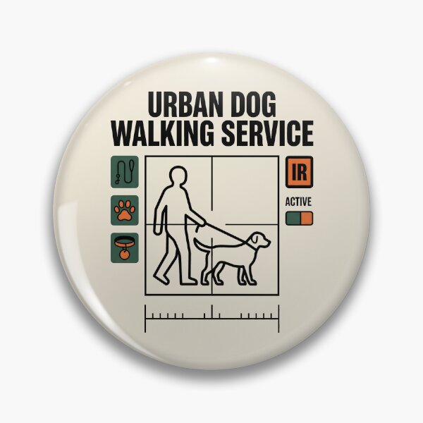 Item preview, Urban Dog Walking Service Technical Pet Lover designed and sold by SplashTastic.
