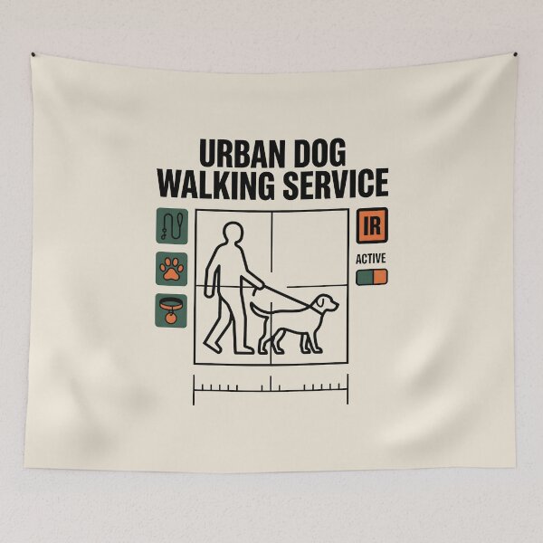 Item preview, Urban Dog Walking Service Technical Pet Lover designed and sold by SplashTastic.