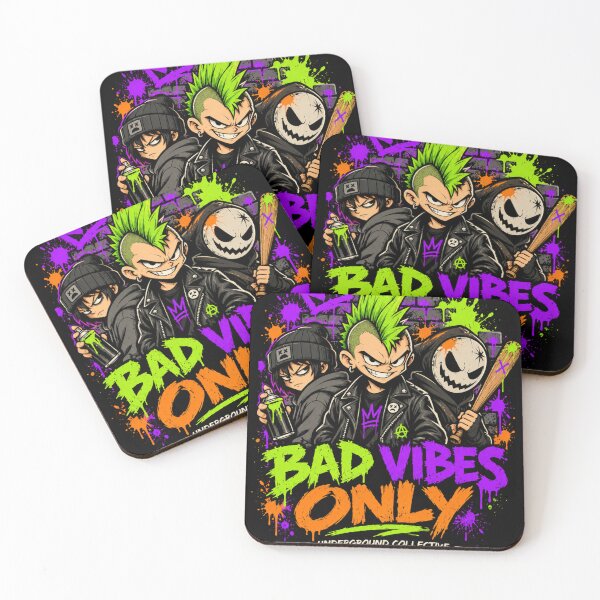 Item preview, Bad Vibes Only – Underground Punk Streetwear designed and sold by Aura Craft Co..
