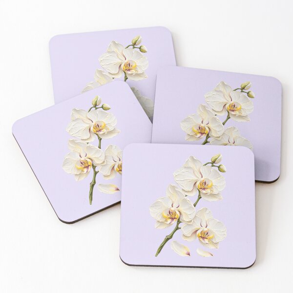 Item preview, White Orchids in Impasto Grace designed and sold by NinePixel.