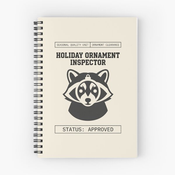 Item preview, Holiday Ornament Inspector Raccoon Christmas Humor designed and sold by SplashTastic.