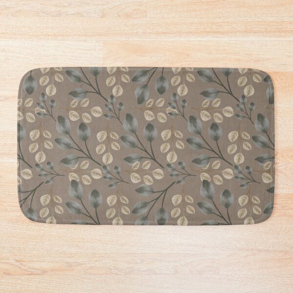 Item preview, Botanical Foliage Muted Khaki Brown Seamless Pattern Art designed and sold by ​Jyoti Digital Artist.
