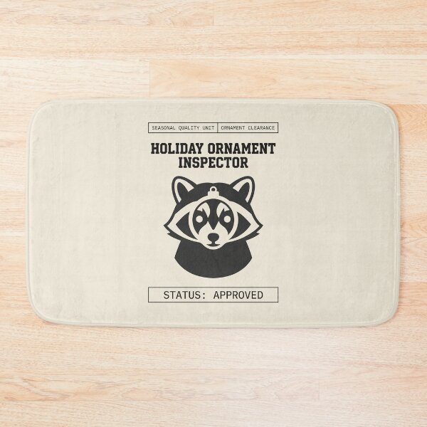 Item preview, Holiday Ornament Inspector Raccoon Christmas Humor designed and sold by SplashTastic.