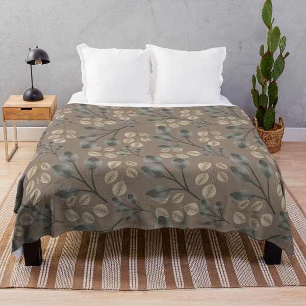 Item preview, Botanical Foliage Muted Khaki Brown Seamless Pattern Art designed and sold by ​Jyoti Digital Artist.