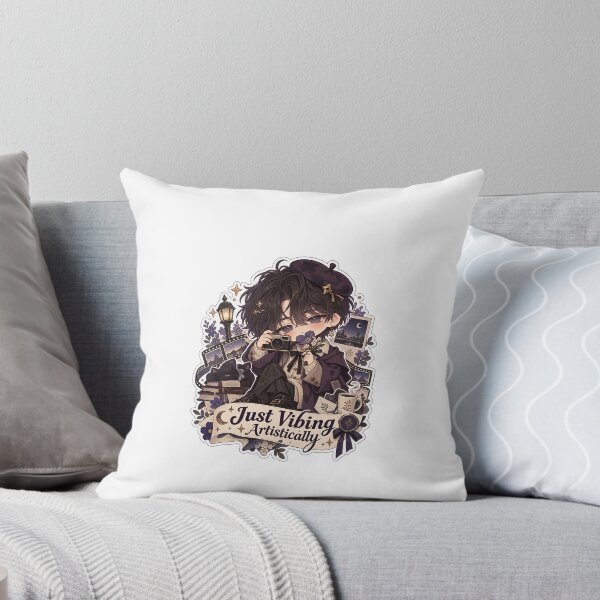 Item preview, V Inspired Artsy Chibi Sticker | Cute Kpop Anime Aesthetic | Vintage Idol Fan Art Sticker designed and sold by CutePrintCorner.