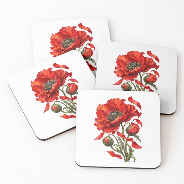 Item preview, Scarlet Poppy in Impasto Motion designed and sold by NinePixel.