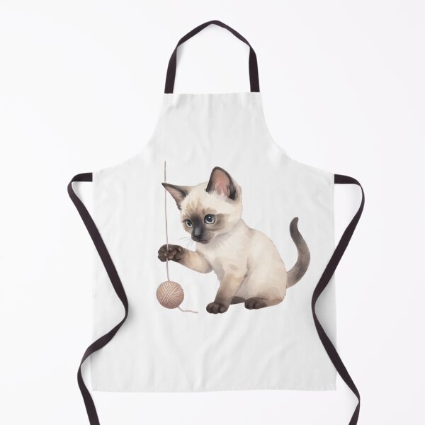 Item preview, Cute Siamese Kitten Cat Watercolour Illustration designed and sold by made by Golightly x.
