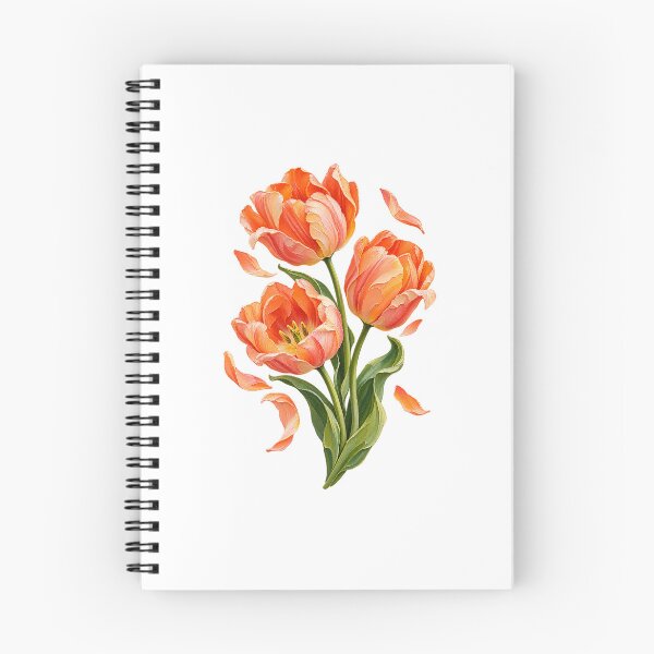 Item preview, Coral Tulips Dancing in Impasto designed and sold by NinePixel.