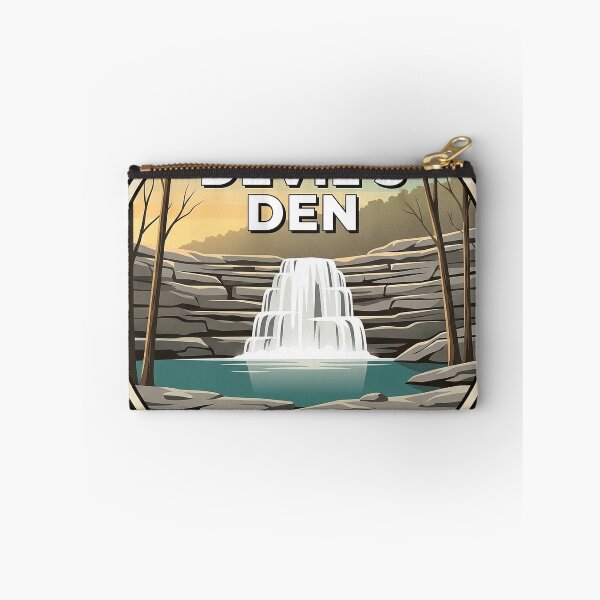 Item preview, Devils Den State Park Arkansas Waterfall Round Badge Sticker designed and sold by DetourDgn.