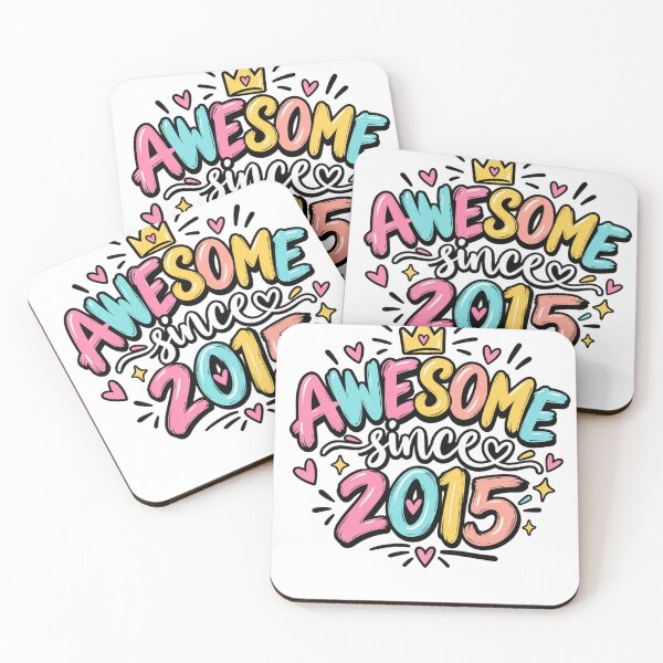 Item preview, Awesome Since 2015 Birthday Celebration Born Year Gift designed and sold by drawwiika+44.