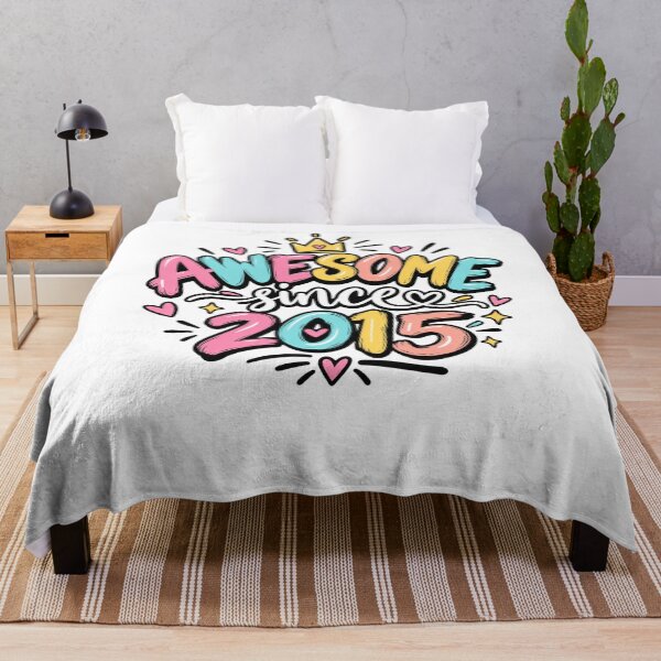 Item preview, Awesome Since 2015 Birthday Celebration Born Year Gift designed and sold by drawwiika+44.