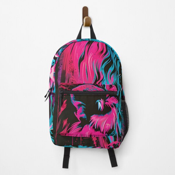 Item preview, Roaring lion in neon pop art style - synthwave big cat designed and sold by Artdavesalzburg.