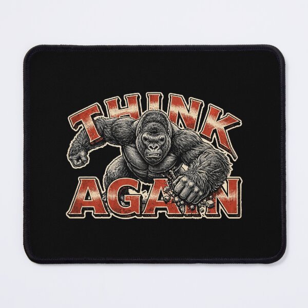 Item preview, Gorilla Think Again – Powerful Silverback Gorilla Art, Great Ape Primate Design, Wild Gorilla Strength, Jungle Wildlife Animal, Bold Gorilla Graphic, Animal Lover Gift, Funny Gorilla designed and sold by Typologystudios.
