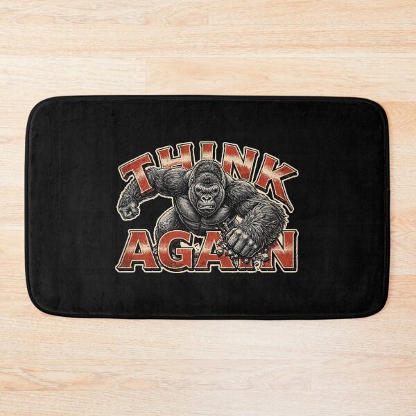 Item preview, Gorilla Think Again – Powerful Silverback Gorilla Art, Great Ape Primate Design, Wild Gorilla Strength, Jungle Wildlife Animal, Bold Gorilla Graphic, Animal Lover Gift, Funny Gorilla designed and sold by Typologystudios.