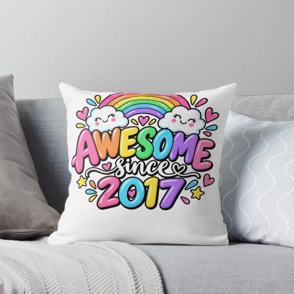 Item preview, Awesome Since 2017 Birthday Kids Girls Boys Youth Gift designed and sold by drawwiika+44.