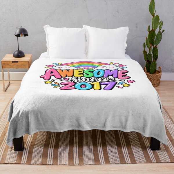 Item preview, Awesome Since 2017 Birthday Kids Girls Boys Youth Gift designed and sold by drawwiika+44.