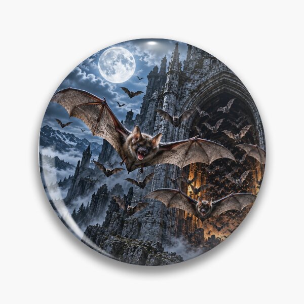 Item preview, Bat Castle – Gothic Haunted Castle Backdrop Under a Moonlit Sky designed and sold by TXLou.