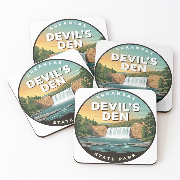 Item preview, Devils Den State Park Arkansas CCC Stone Dam Round Badge Sticker designed and sold by DetourDgn.