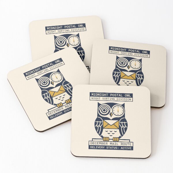 Item preview, Midnight Postal Owl Night Shift Delivery Mail Humor designed and sold by SplashTastic.