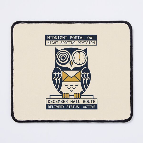Item preview, Midnight Postal Owl Night Shift Delivery Mail Humor designed and sold by SplashTastic.