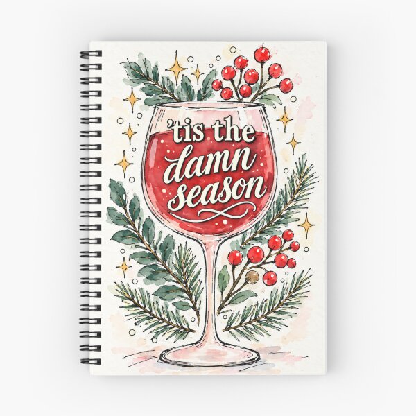 Item preview, Tis the Damn Season Christmas Wine Art designed and sold by Seillean Daisy Society.