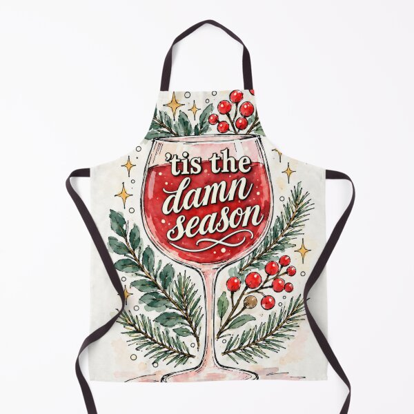 Item preview, Tis the Damn Season Christmas Wine Art designed and sold by Seillean Daisy Society.