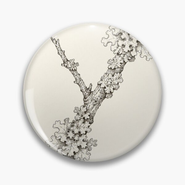 Item preview, Lichen-Covered Branch Study | Cottagecore Nature Print designed and sold by Zaramodo.
