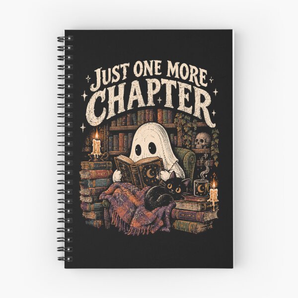 Item preview, Just One More Chapter Ghost Reading With Black Cat designed and sold by Yellowriversss.