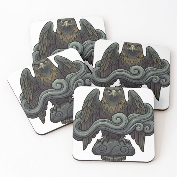 Item preview, Mystic Outlands — Golden Eagle in a Solid Mist Curl designed and sold by IllumeInk.