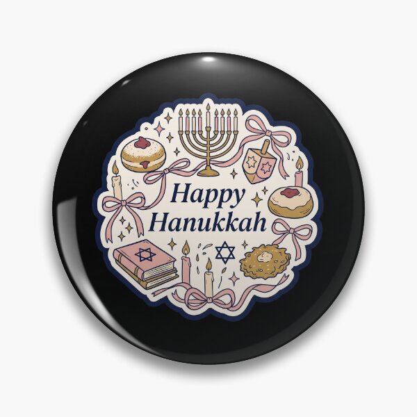 Item preview, Happy Hanukkah Coquette Doodle — Bows and Menorah designed and sold by TheCalmEdit.