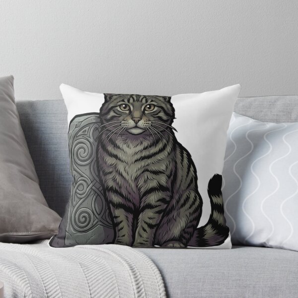 Item preview, Mystic Outlands — Scottish Wildcat at a Carved Pictish Stone designed and sold by IllumeInk.