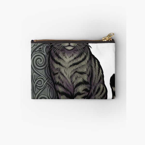 Item preview, Mystic Outlands — Scottish Wildcat at a Carved Pictish Stone designed and sold by IllumeInk.