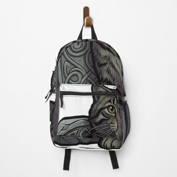 Item preview, Mystic Outlands — Scottish Wildcat at a Carved Pictish Stone designed and sold by IllumeInk.