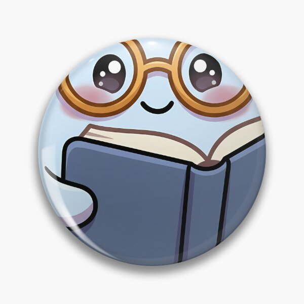 Item preview, Cute Powder Blue Ghost Reading a Poetry Collection with Round Reading Spectacles designed and sold by pumsquare.