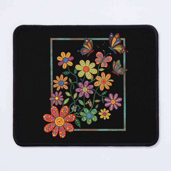 Item preview, Flowers and Butterflies Pointillism Illustration designed and sold by Museum Of Non-Existing Art.