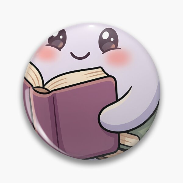 Item preview, Cute Soft Lavender Ghost Reading a Adventure Novel with a Stack of Two Books designed and sold by pumsquare.