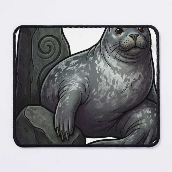 Item preview, Mystic Outlands — Grey Seal at a Loch-side Standing Stone designed and sold by IllumeInk.