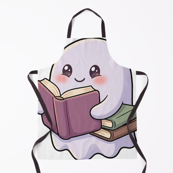 Item preview, Cute Soft Lavender Ghost Reading a Adventure Novel with a Stack of Two Books designed and sold by pumsquare.