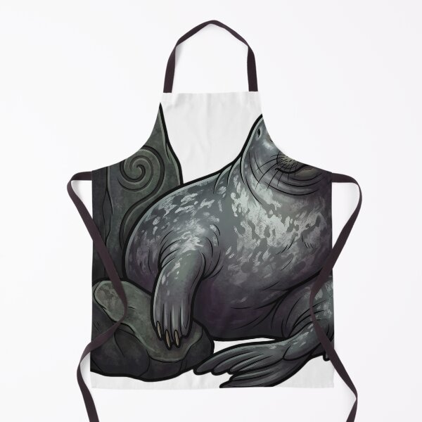 Item preview, Mystic Outlands — Grey Seal at a Loch-side Standing Stone designed and sold by IllumeInk.