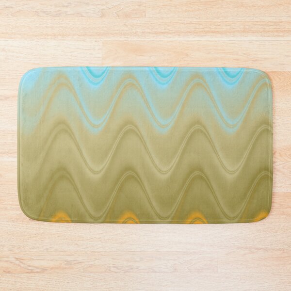 Item preview, Wavy Abstract Blue Brown Orange Pattern designed and sold by ArtbyDebbieC.