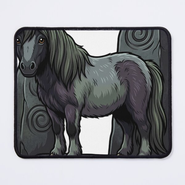 Item preview, Mystic Outlands — Shetland Pony beside a Squat Monolith designed and sold by IllumeInk.