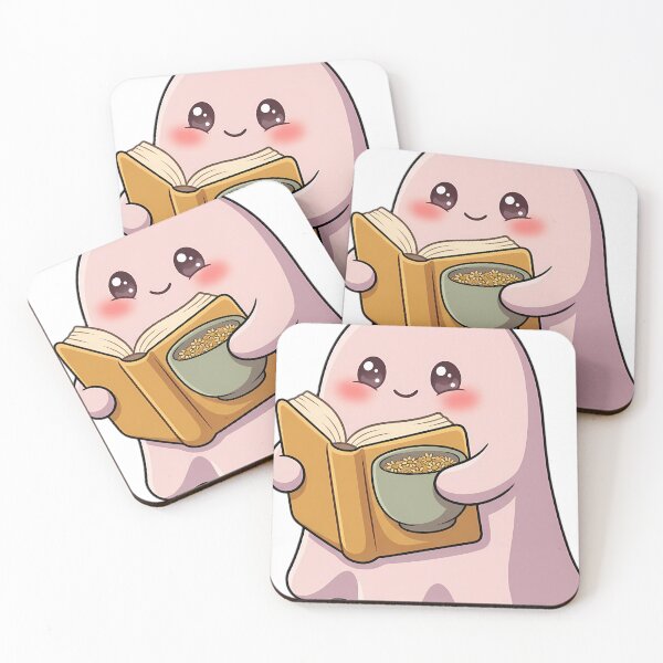 Item preview, Cute Pale Rose Ghost Reading a Tea Time Storybook with a Chamomile Teacup designed and sold by pumsquare.